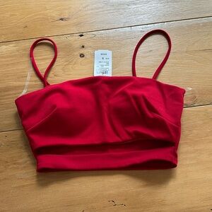 Red crop top never worn
